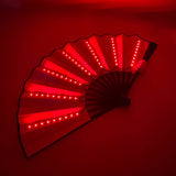 Luminous Folding LED Fan Dancing Light Fan Flashing For Night Music Show Rave Festival Accessories Glowing In The Dark Party Aimak Store