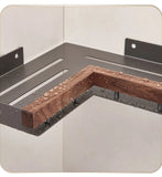 Bathroom Shelf Corner Space Aluminum Wood Bathroom Triangle Basket Shower Room Storage Rack Wall Mounted Aimak Store