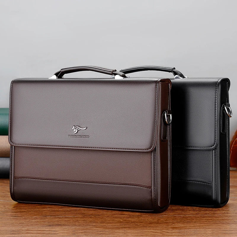 Leather Executives Briefcases For Men Designer Business Tote Bag Wallet Handbag Shoulder Ipad Square Side Crossbody Bag Document Aimak Store