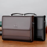 Leather Executives Briefcases For Men Designer Business Tote Bag Wallet Handbag Shoulder Ipad Square Side Crossbody Bag Document Aimak Store