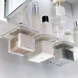 Transparent Bathroom Cotton Stick Makeup Cotton Bathroom Pull-Out Storage Drawer Style Storage Box Under The Mirror Cabinet Aimak Store