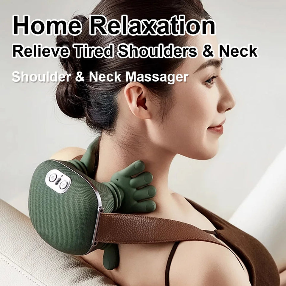 N7 Master Hand Shoulder and Neck Massager Cervical Spine Massager Trapezius Neck Massager Hot Compress Electric Cervical Aimak Store