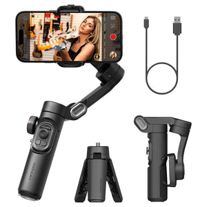 AOCHUAN Smart XE 3-Axis Handheld Gimbal Stabilizer for Smartphone iPhone Android Face Tracking Tiktok Vlog Live Streaming Aimak Store