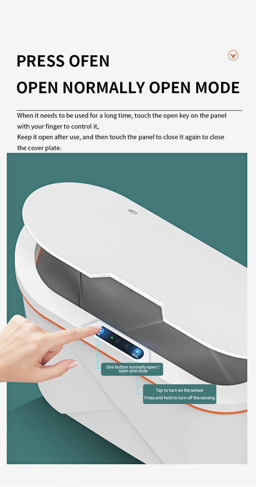 15L Aromatherapy Smart Sensor Trash Can Garbage Bin Electronic Trash Bin Narrow Toilet Rubbish Wastebasket for Home Kitchen Bath Aimak Store