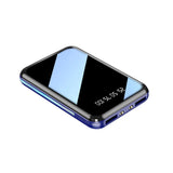 20000mAh Mini Power Bank Portable Charger Mirror Screen LED Digital Display Powerbank External Battery Pack Power Bank Poverbank Aimak Store