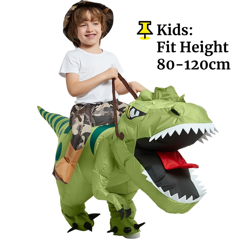 Animal Cartoon Riding T-Rex Inflatable Costume Nursery Kids Dinosaur Role Playing Game Adult Kids Chasing Game Birthday Gift Aimak Store