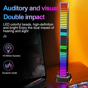 RGB Sound Pickup Lamp LED Atmosphere Lights Music Rhythm Light Muticolor Music Sync for Party Esports Room Automobile Decoration Aimak Store