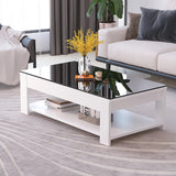 Nordic coffee table, simple modern tempered glass living room, easy to create office living room Aimak Store
