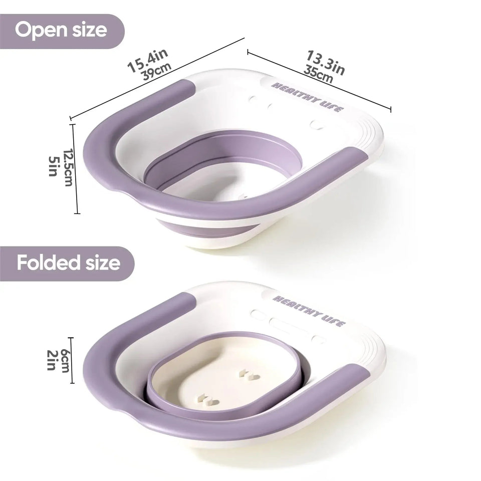 Ergonomic Foldable Toilet Sitz Bath, Soaking Basin Portable Design, for Pregnant Women and Hemorrhoid Patients Treatment Care Aimak Store