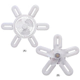 E27 Silent Ceiling Fan Light Ceiling Fan Light Bulb 3 Speed Adjustable 60W Remote Control Electric Fan Chandelier Eye Protection Aimak Store