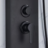 Black LED Shower Panel Tower System Rain Waterfall Shower Column Hydroelectricity Massage Body Spa Bath Shower Faucet Mixer Aimak Store