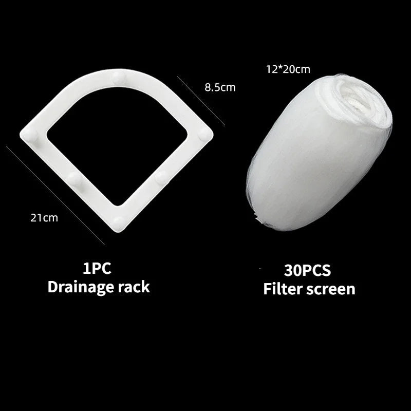 30PCS Suction Cup Sink Filter Screen Sink Organizer Kitchen Storage Bag Drain Rack Disposable Trash Bin Trash Can Garbage Cans Aimak Store