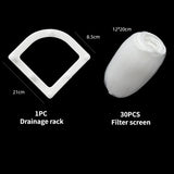 30PCS Suction Cup Sink Filter Screen Sink Organizer Kitchen Storage Bag Drain Rack Disposable Trash Bin Trash Can Garbage Cans Aimak Store