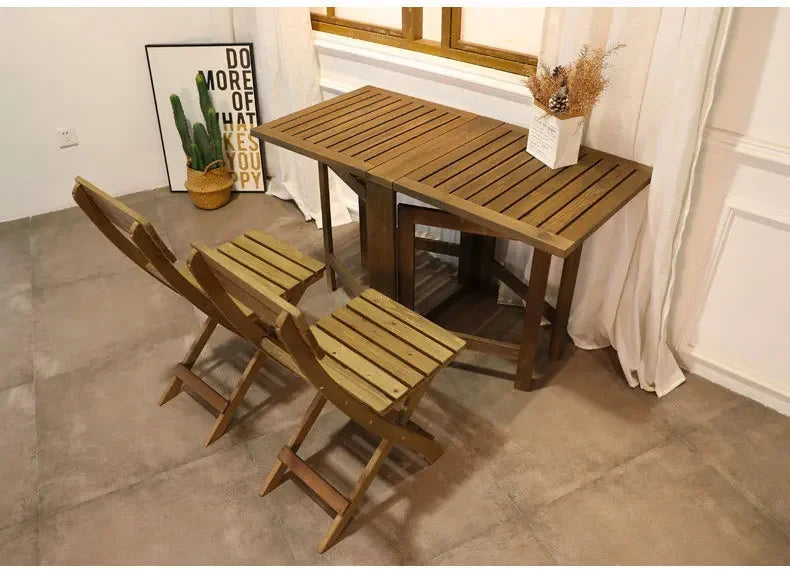 Balcony Leisure Folding Table Home Simple Portable Dining Tables Province Space Rectangular Multi-function Camping Table Aimak Store