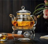 400ml/1000ml Heat-resistant Glass Tea Pot Flower Kettle Kung Fu Teawear Set Tea Strainer Infuser Puer Oolong Barley Pot Teaware Aimak Store