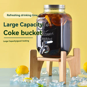 4L Large Drink Dispenser Sealed Drink Lemonade Dispenser Jar With Faucet Cocktail Wine Drinker Parties Juice Can Container Aimak Store