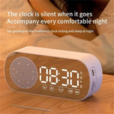 New Desk Speaker Clock Bluetooth Speaker FM Radio Alarm Clock HiFi Sound HD Mirror Screen Support TF Card Home Beside Clock Aimak Store