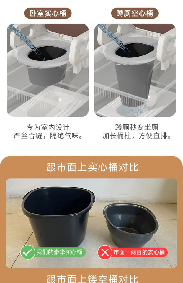 Ergonomic Elderly Toilet, Detachable Armrest, Heightened Portable Seat, Soft Backrest Comfort Chair for Pregnant Women Aimak Store