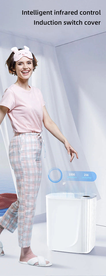 20L Smart Sensor Trash Can With Display Type-C Recharging Automatic Wastebin For Bathroom Kitchen Toilet Wastebasket Smart home Aimak Store