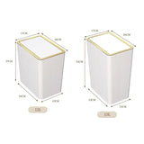 12/15L Trash Can with Lid Semi Automatic Luxury Slim Large Capacity Bin Toilet Living Kitchen Bedroom Waterproof Garbage Bin Can Aimak Store