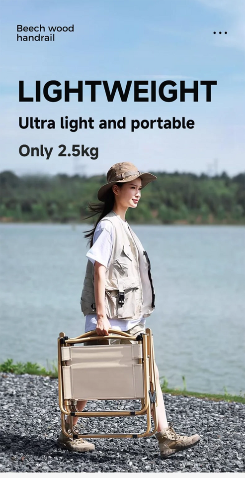 SUNNYFEEL Camping Kermit Chair Durable 200KG Load Bearing Portable Outdoor Folding Chair with 54cm Wide Seat for Hiking Fishing Aimak Store