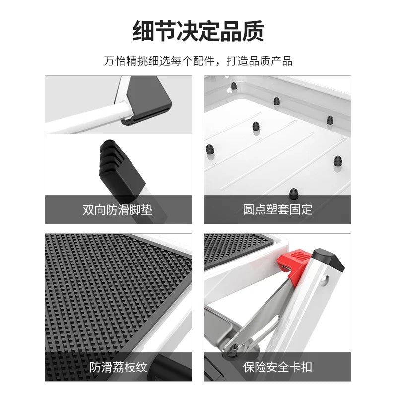 Small Household Folding Ladder Multifunctional Herringbone Ladder Compact Step Stool for Indoor Use Rack Ladder Design