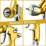 Professional Spray Gun 1.3mm HVLP Paint Gun GTI Pro Lite 600cc Spray Gun Sprayer For Car Furniture Primer Arnish And Top Coat Aimak Store