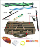 NON-Foldable 2/3/4 Layer Fishing Rod Tackle Bag 80/100/120/130CM Multifunctional Fish Reel Lure Line Tools Storage Case Gear Aimak Store