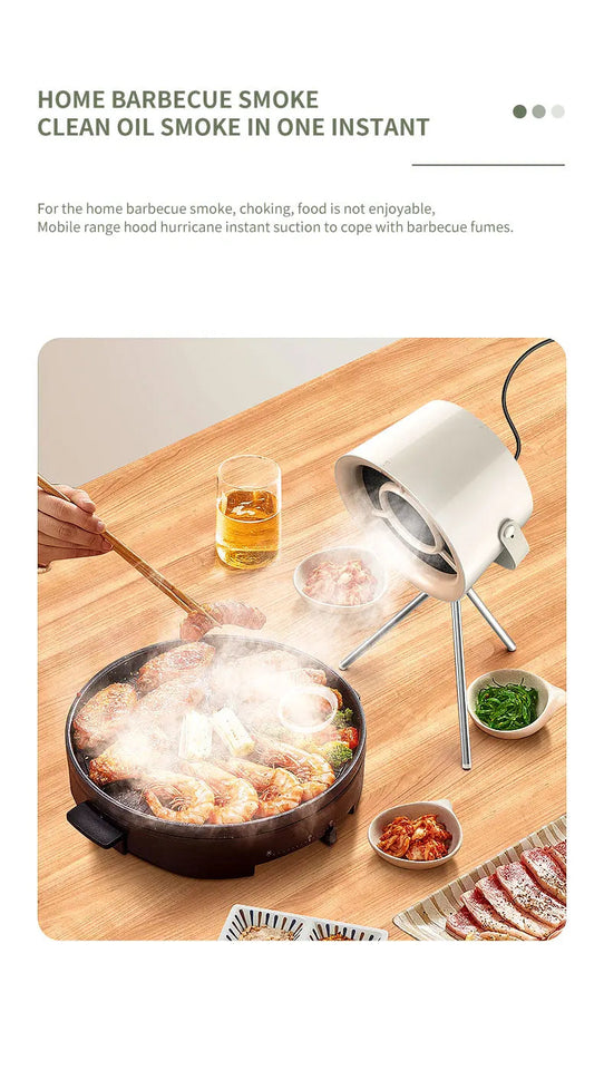 Desktop mini range hood large suction home restaurant hot pot barbecue deodorization fume purifier portable smoke exhaustmachine Aimak Store