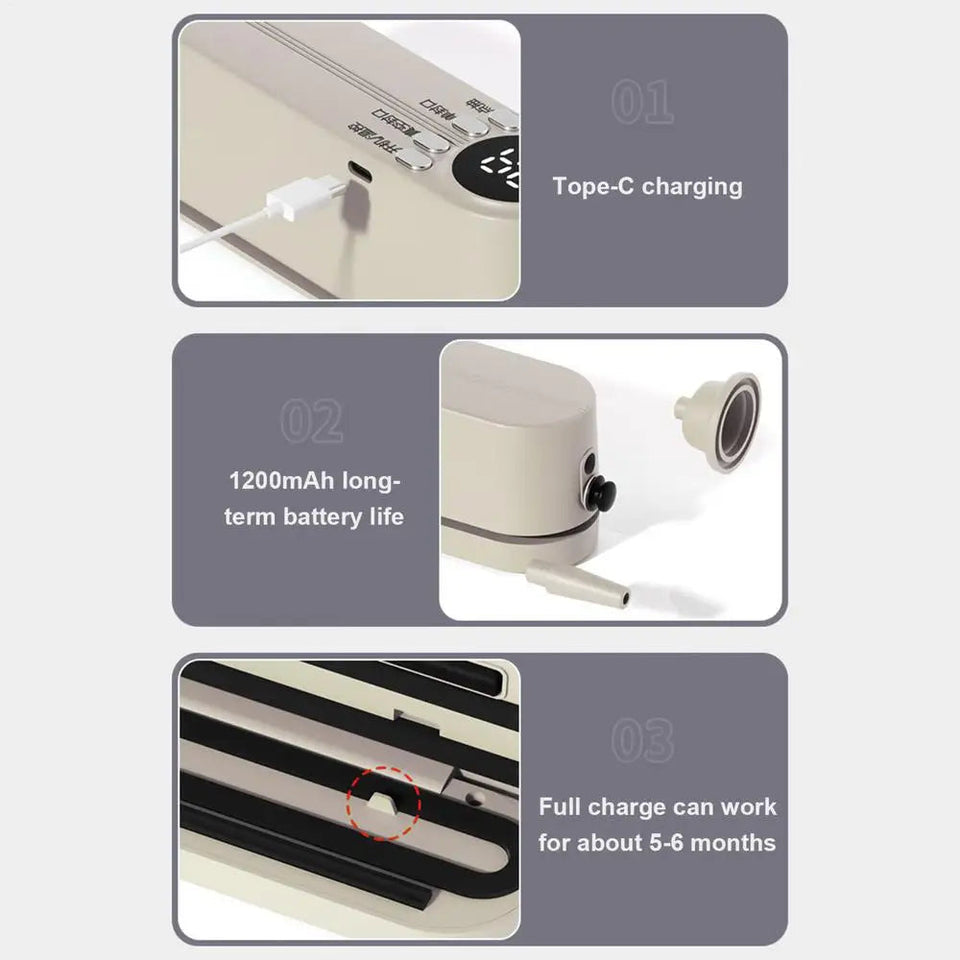 Charging Cordless Automatic Pump Cordless Food Preservation Vacuum Sealers Food Storage Sealing Machine Compact Machine Aimak Store