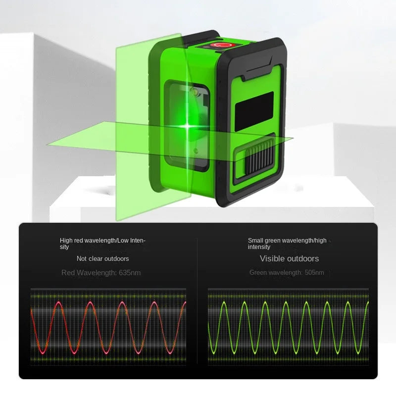 Professional Mini Laser Level Tool 2 Lines Green Laser Self-leveling Leveling Horizontal Vertical Cross Laser Levers Machine Aimak Store