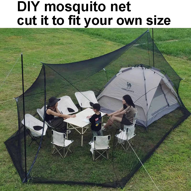DIY Mosquito Net Black Camp Outdoor Hunt Garden Dormitory Tent Picnic Camping Cut Fit Size Mosquito Nets 2*3m 3*5/15m Netting Aimak Store