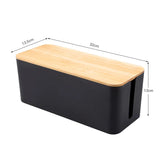 Cable Storage Box Wooden Power Line Storage Case Dustproof Charger Socket Organizer Wire Case Home Cable Winder Organizer Aimak Store