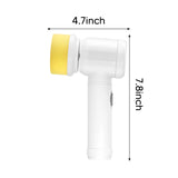 Electric Spin Scrubber Cleaning Brush Rotating Scrubber Wireless USB 3 Heads Multi-Purpose Scrubber for Kitchen Stove Dishes, Aimak Store