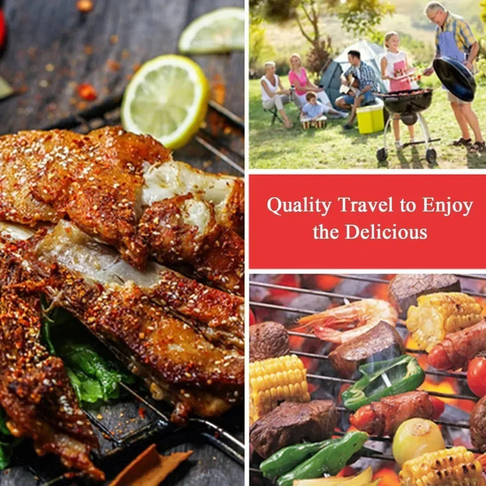 Foldable Charcoal Grill Ultra-thin Portable BBQ Barbecue Grill Lightweight Simple Grill for Outdoor Cooking Camping Hiking Aimak Store