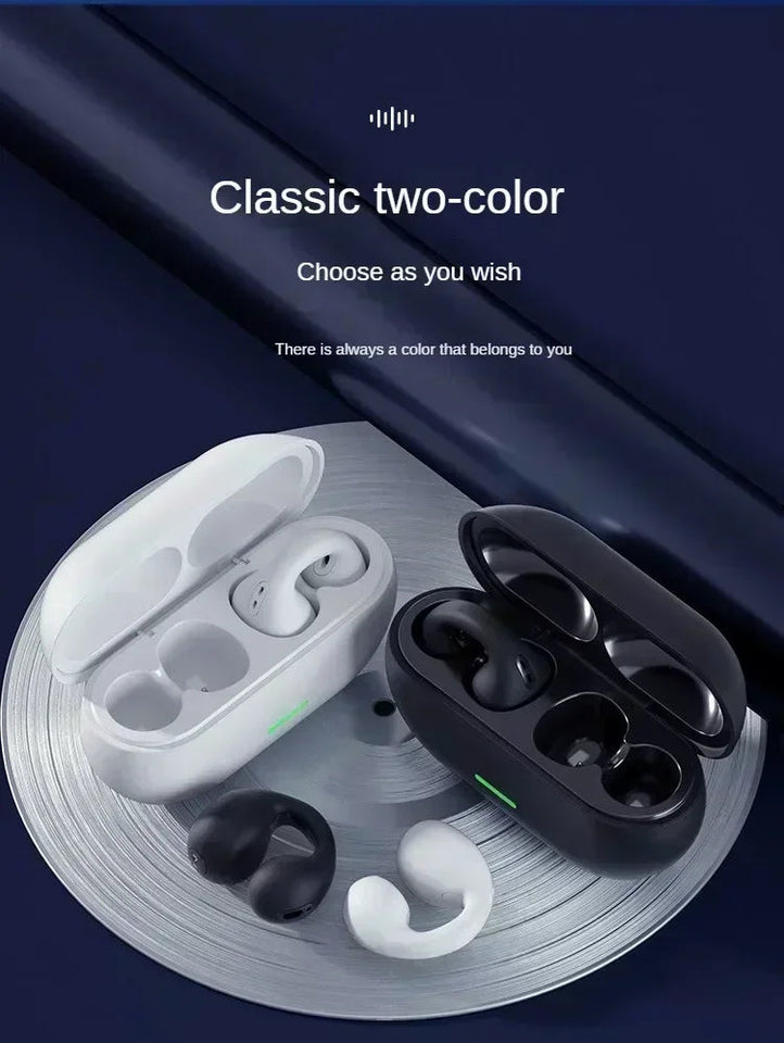 NEW Bluetooth 5.3 Wireless Bone Conduction Headphones T75 Clip Ear Music Noise Canceling Headset HD Call Sports Gaming Earphone Aimak Store