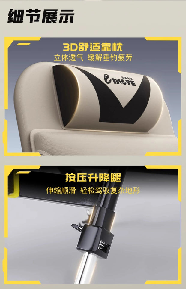 Ultralight European Folding Lounge Chair Fishing All-Terrain Portable Recliner Infinite Height Adjustment Ergo Wide Seat Comfort Aimak Store