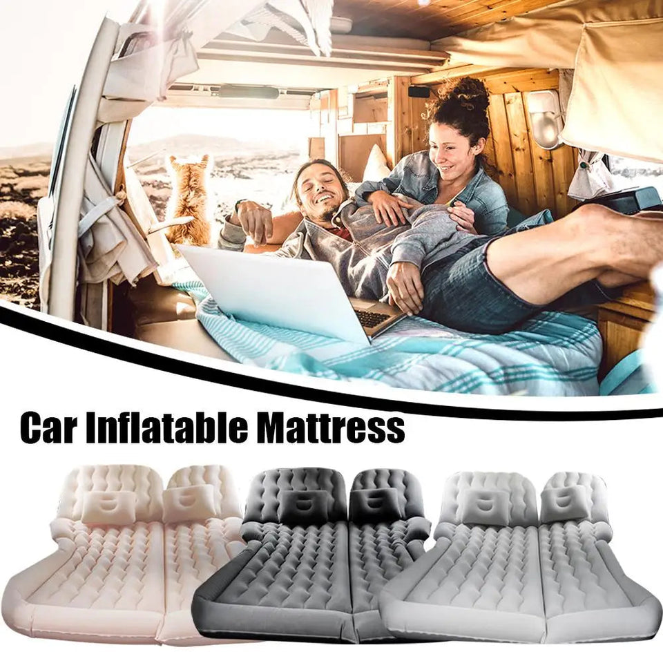 68.9*51.2in Portable Car Inflatable Camping Mattress With Pillows Air Pump Auto Air Bed Mattress SUV Sleeping Pad Tools Aimak Store