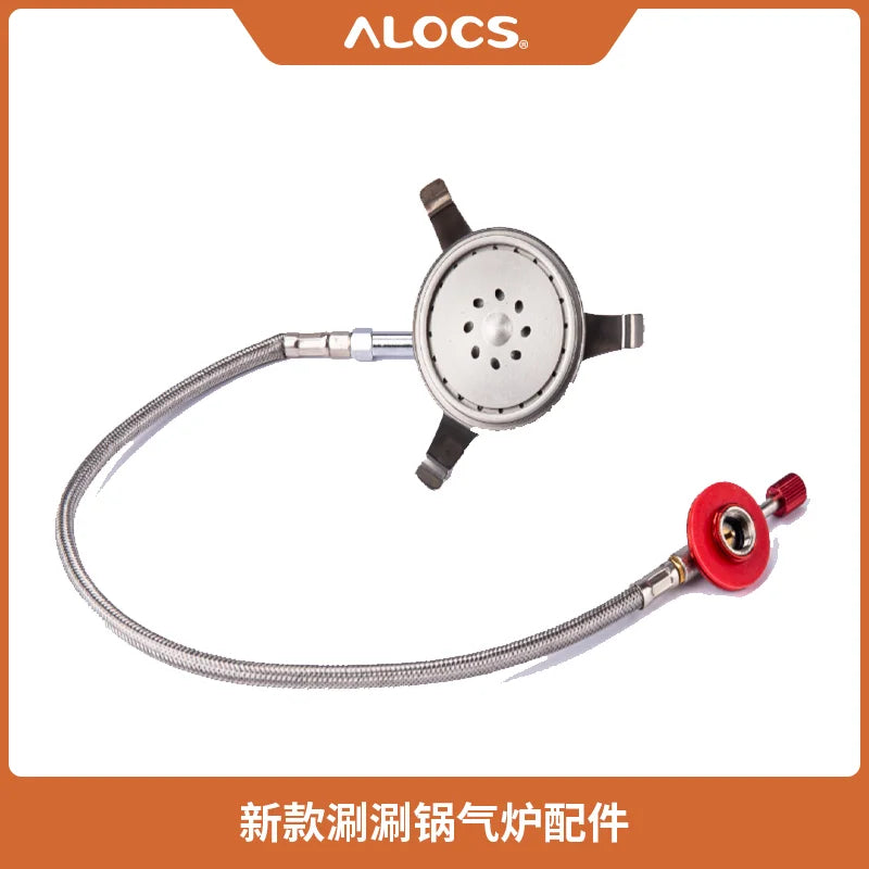 Outdoor Cooking Pot Set ALOCS CW-C05 Camping Portable Easy Storage Picnic Pot With Alcohol Stove Blast Proof Stove Cover Pot Aimak Store