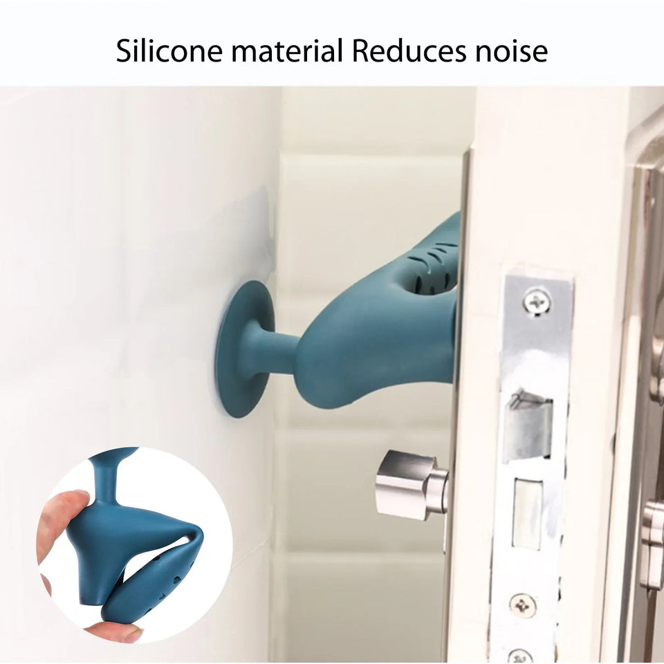 10-1pcs Door Suction Cup Thickened Wall Protectors Waterproof Reusable Door Handle Cover Punch Free Doorknob Buffer Silicone Cap Aimak Store