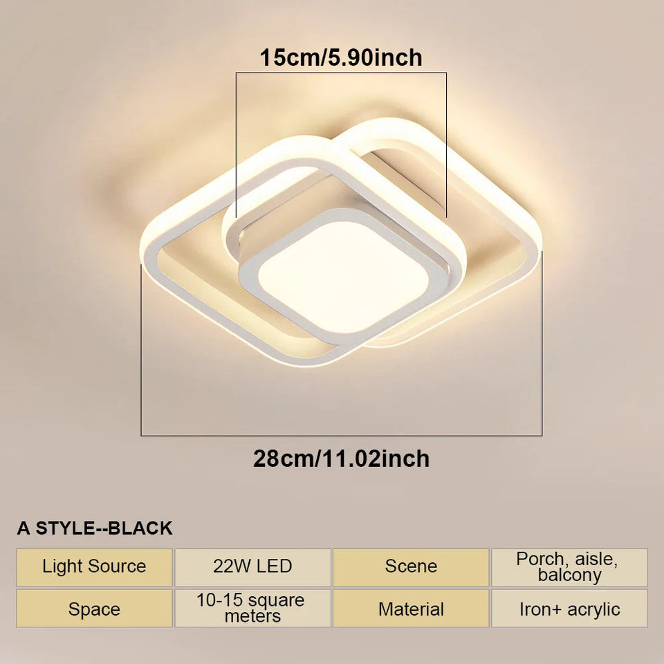 LED Ceiling Light Modern Aisle Ceiling Lamp Indoor Hallway Lighting Small Surface Mounted Fixtures Bedroom Balcony Office Lights Aimak Store