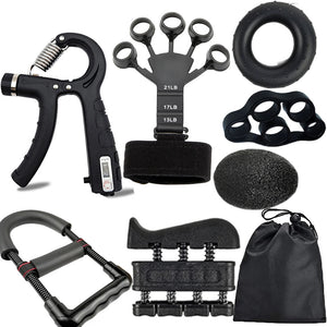 Adjustable Grip Strength Trainer Wrist Finger Exerciser Hand Grip Strengthener Muscle Building Injury Recover Expander Kit Aimak Store