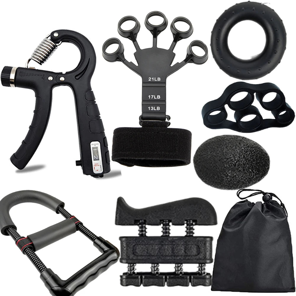 Adjustable Grip Strength Trainer Wrist Finger Exerciser Hand Grip Strengthener Muscle Building Injury Recover Expander Kit Aimak Store