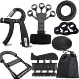 Adjustable Grip Strength Trainer Wrist Finger Exerciser Hand Grip Strengthener Muscle Building Injury Recover Expander Kit Aimak Store