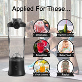 New Portable Blender 600ML Electric Juicer Fruit Mixers 4000mAh USB Rechargeable Mini Smoothie Blender Orange Juicer Machine Aimak Store