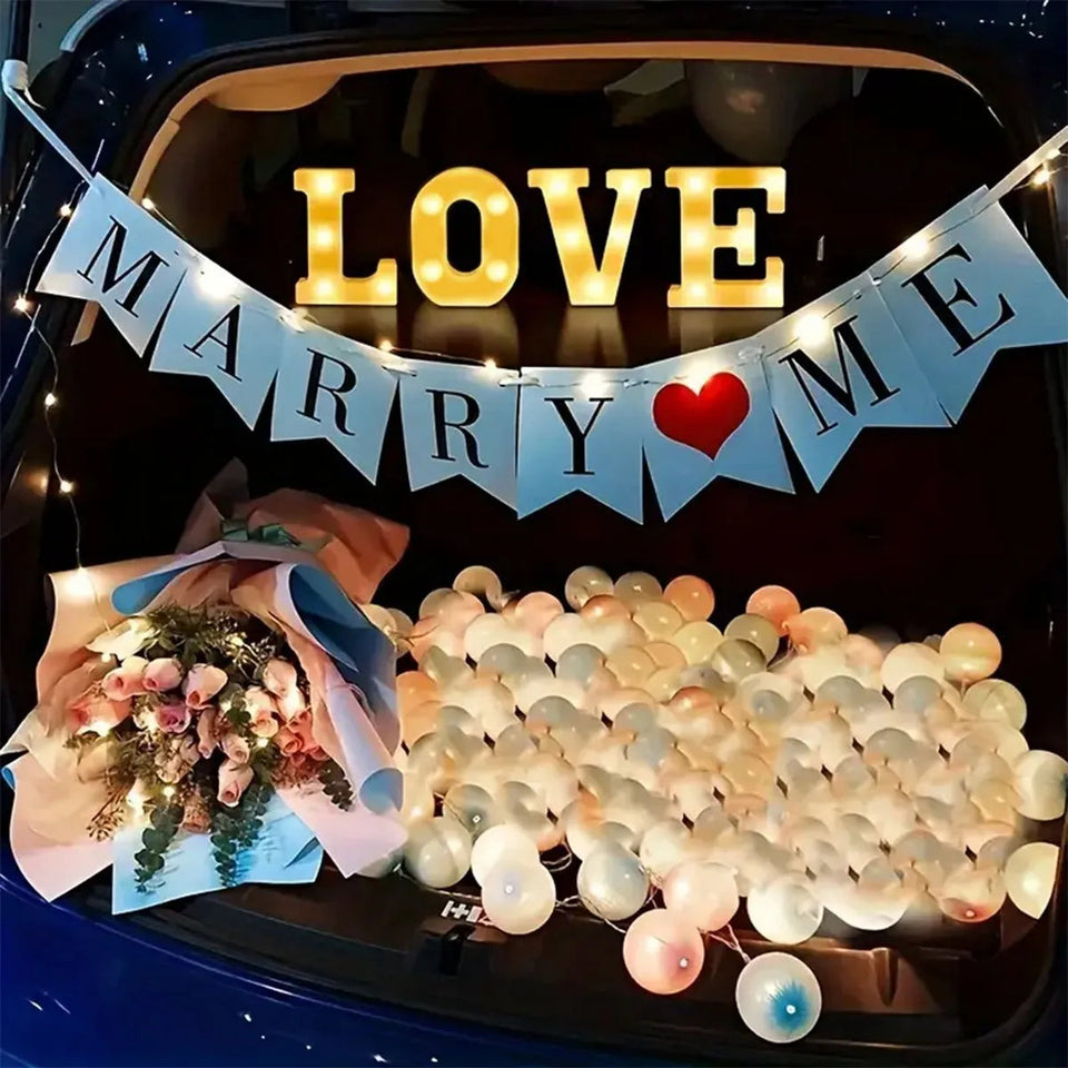 1pc White Decorative Led Light Up 6.3'' Number Letters Sign Night Lights Marquee For Home Wedding Party Birthday Christmas Decor Aimak Store