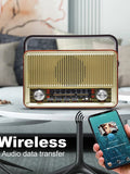 Portable Wooden Retro Bluetooth Speaker Radio FM / AM / SW  Card TF USB MP3 Music Player Aimak Store