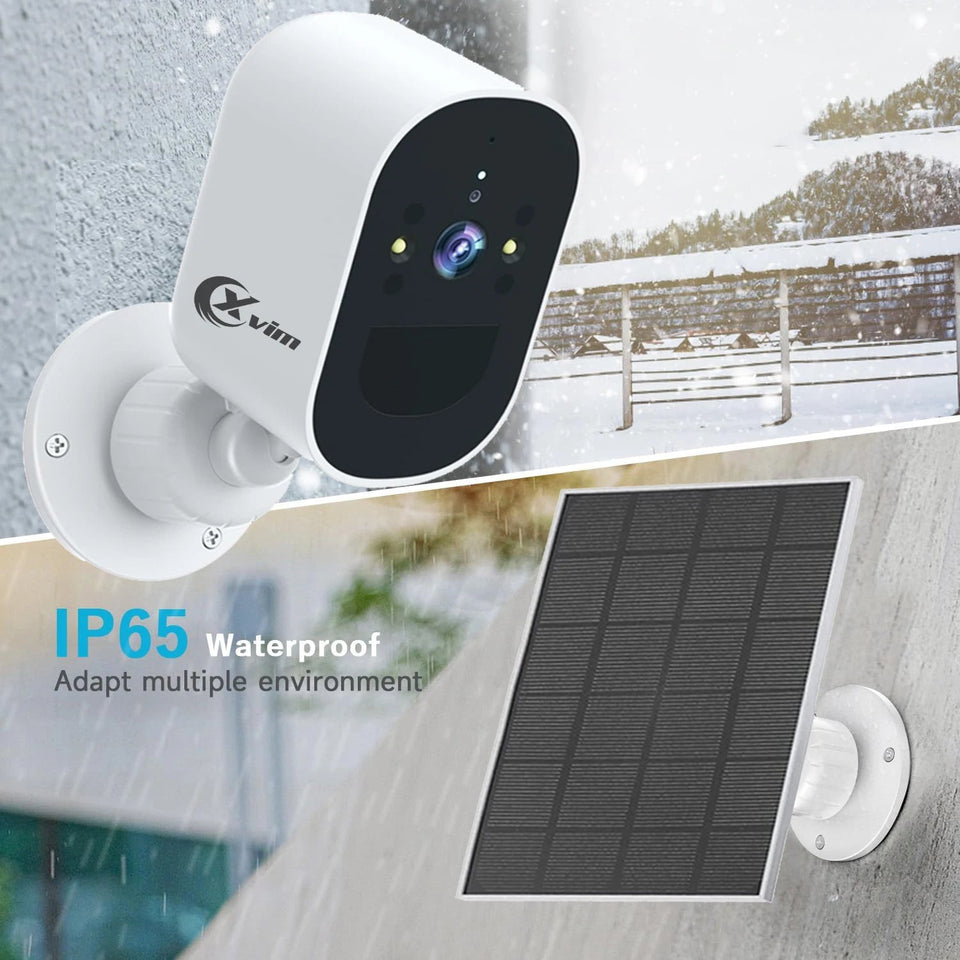 XVIM 4MP Solar Security Camera Wireless WiFi 4MP Solar Battery Powered Camera HD Home Surveillance Protection Aimak Store