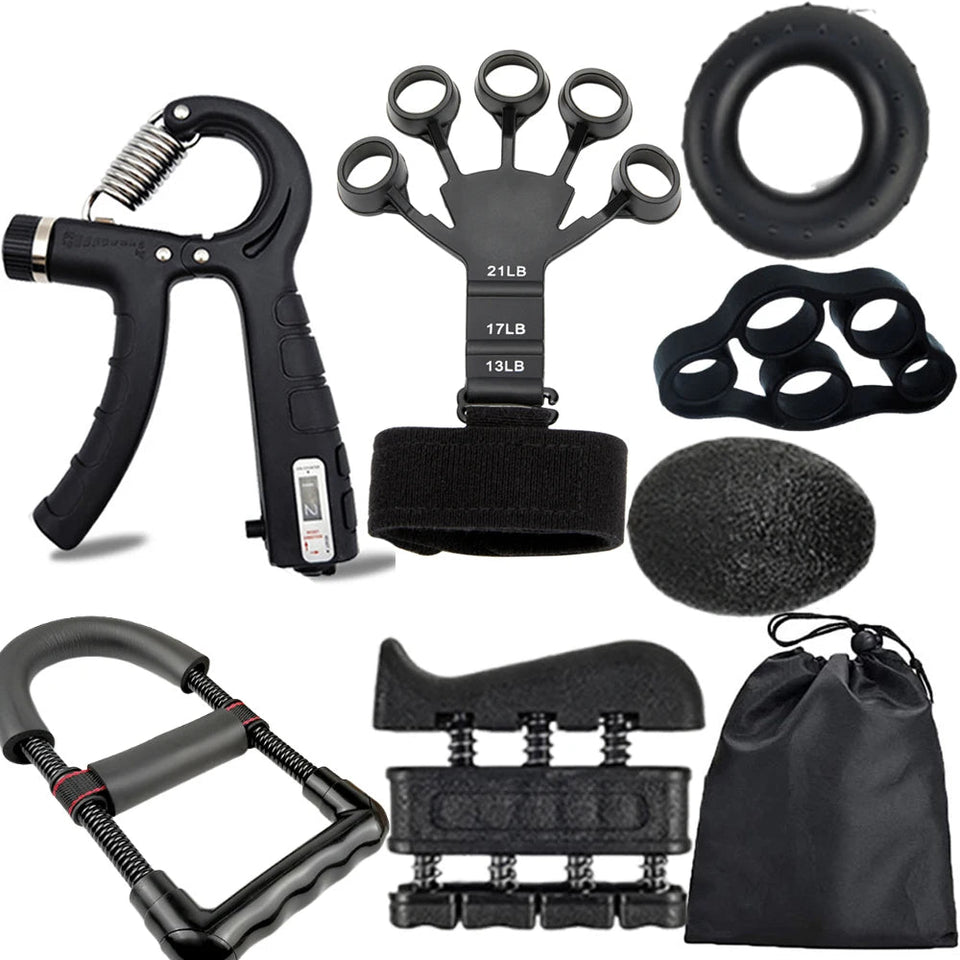 Adjustable Grip Strength Trainer Wrist Finger Exerciser Hand Grip Strengthener Muscle Building Injury Recover Expander Kit Aimak Store