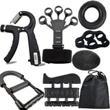 Adjustable Grip Strength Trainer Wrist Finger Exerciser Hand Grip Strengthener Muscle Building Injury Recover Expander Kit Aimak Store